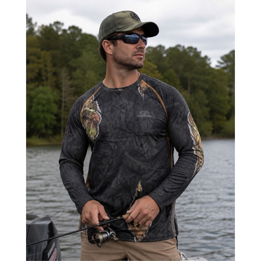 Mossy Oak Camo Performance Long Sleeve Shirt LG 42-44 Hunting Outdoor Tee